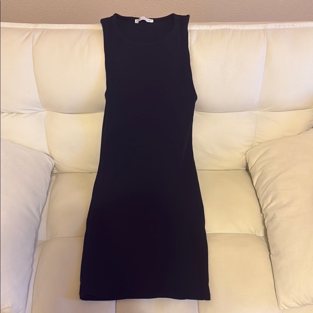 Zara Mini Black Sleeveless (Tank) Dress Size Small